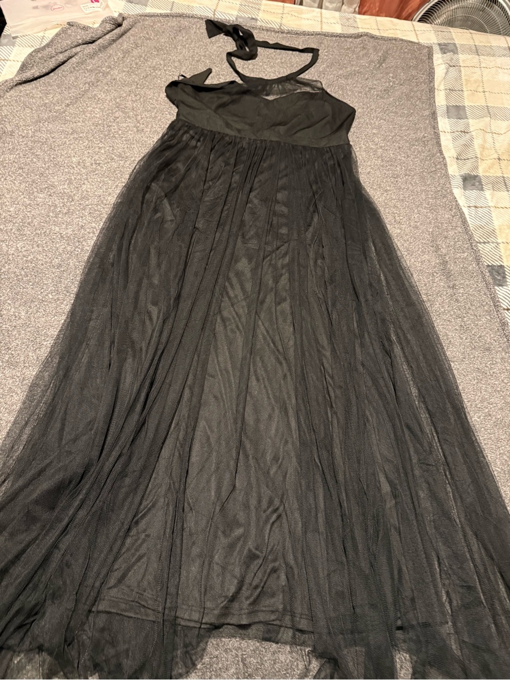 Fashion Nova Black Tulle Prom Dress